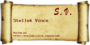 Stellek Vince névjegykártya